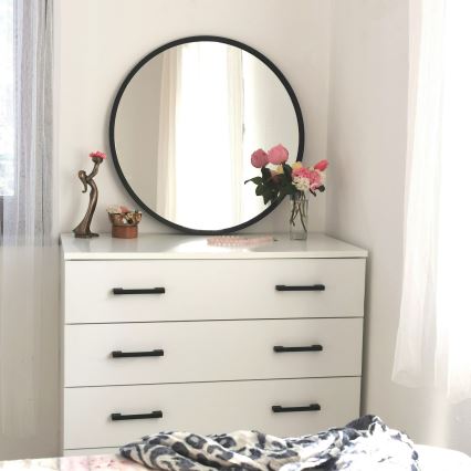 Espejo de pared SIYAH diá. 60 cm negro