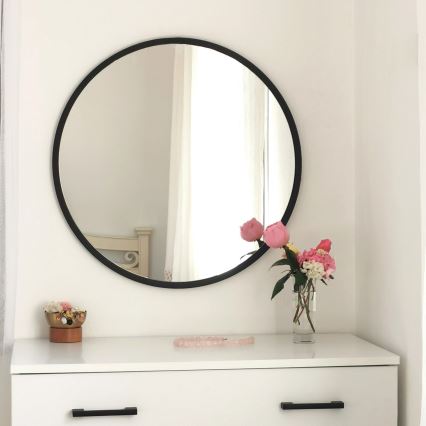 Espejo de pared SIYAH diá. 60 cm negro