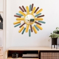 Espejo de pared SOL diá. 75 cm amarillo