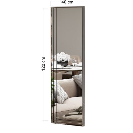 Espejo de pared TRIO 120x40 cm cromo brillante