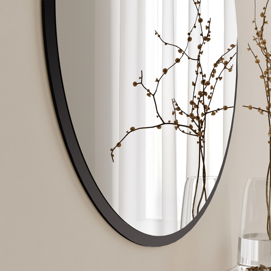 Espejo de pared YUVARLAK diá. 60 cm negro