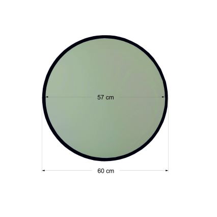 Espejo de pared YUVARLAK diá. 60 cm negro
