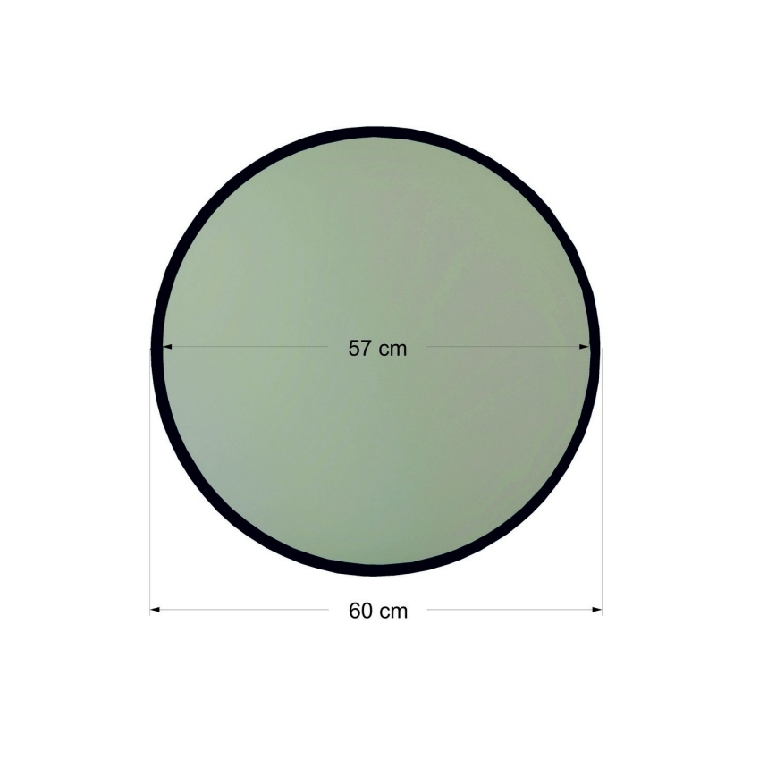 Espejo de pared YUVARLAK diá. 60 cm negro