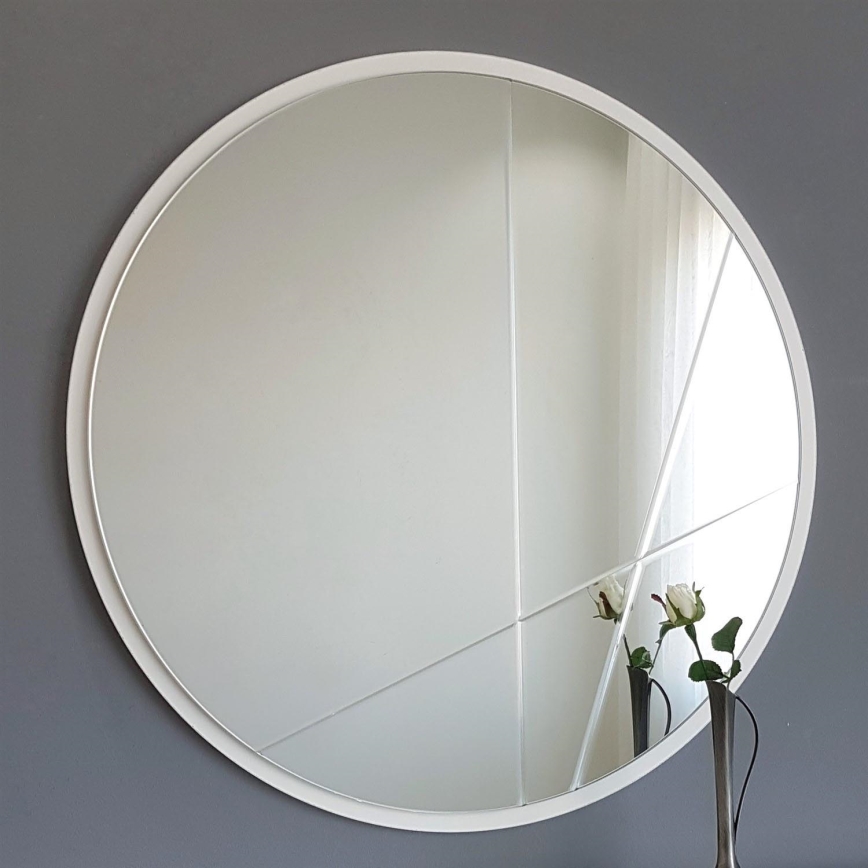 Espejo de pared ø 60 cm plata