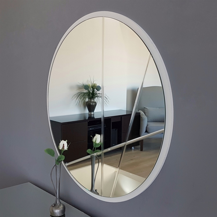 Espejo de pared ø 60 cm plata