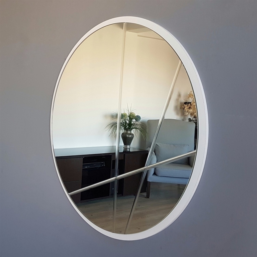 Espejo de pared ø 60 cm plata