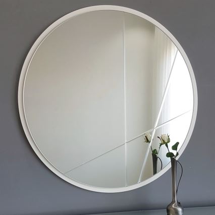Espejo de pared ø 60 cm plata