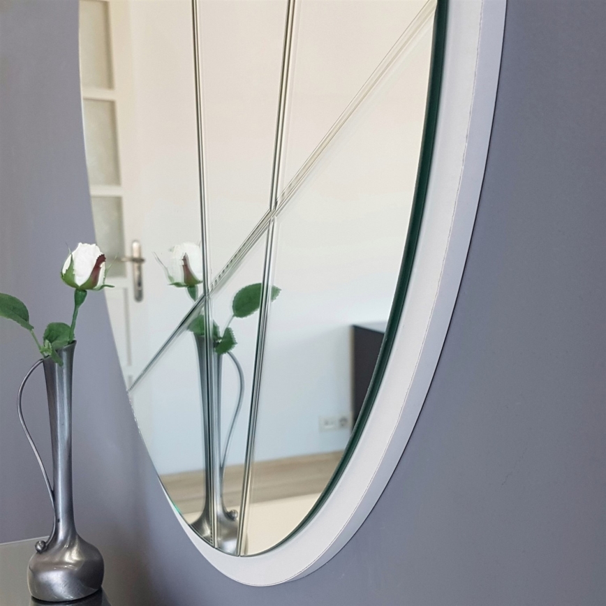 Espejo de pared ø 60 cm plata