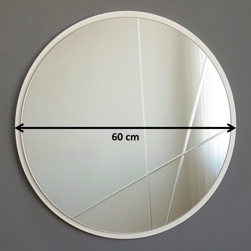 Espejo de pared ø 60 cm plata