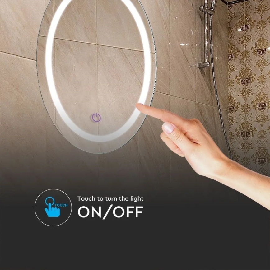Espejo retroiluminado LED calefactado para baño LED/25W/230V IP44 3000K/4000K/6400K