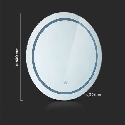 Espejo retroiluminado LED calefactado para baño LED/25W/230V IP44 3000K/4000K/6400K
