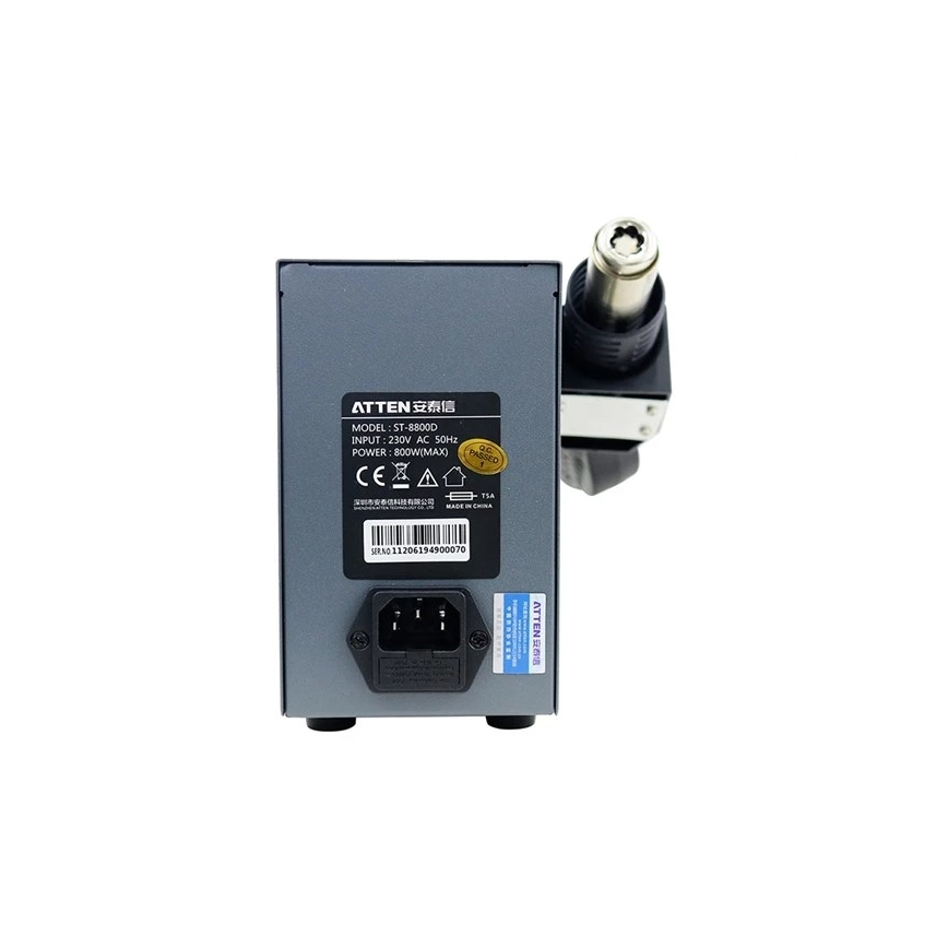 Estación de aire caliente con pantalla LCD, 800 W / 230 V