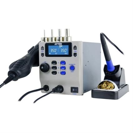 Estación de soldadura y aire caliente con pantalla LCD 800 W / 230 V