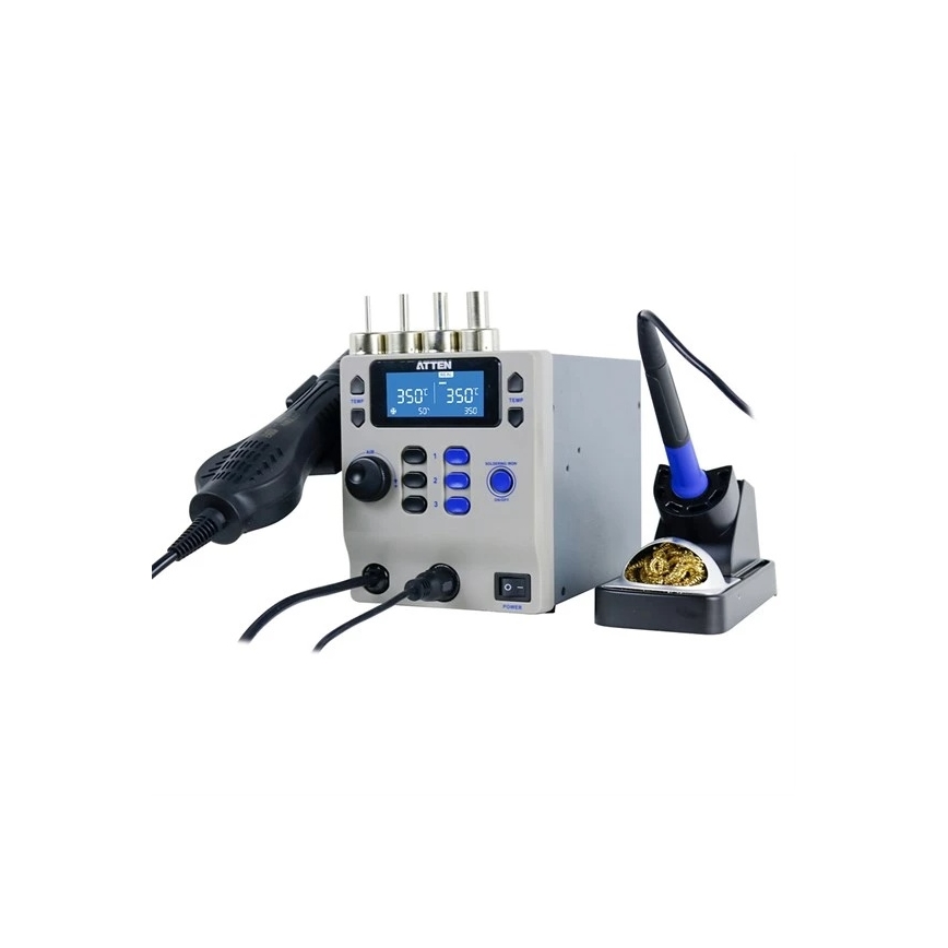 Estación de soldadura y aire caliente con pantalla LCD 800 W / 230 V