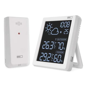 Estación meteorológica 5V, 2x AAA + 2x AAA, negra