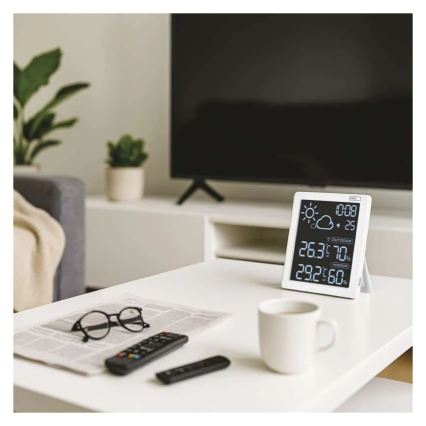 Estación meteorológica 5V, 2x AAA + 2x AAA, negra