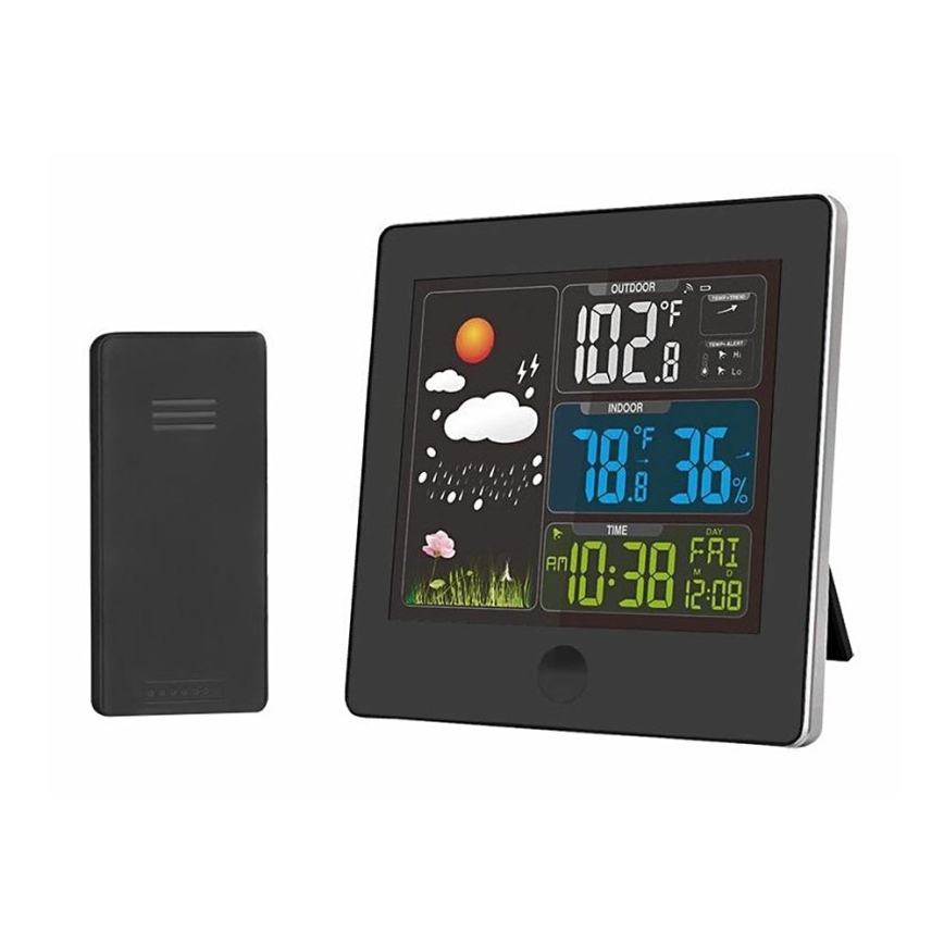 Estacion meteorologica con pantalla LCD 230V/2xAAA + 2xAAA negro