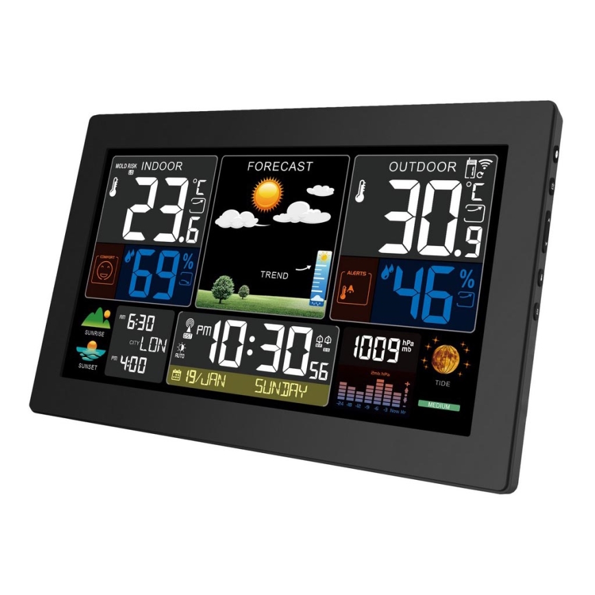 Estacion meteorologica con pantalla LCD a color 230V/2xAA + 2xAA