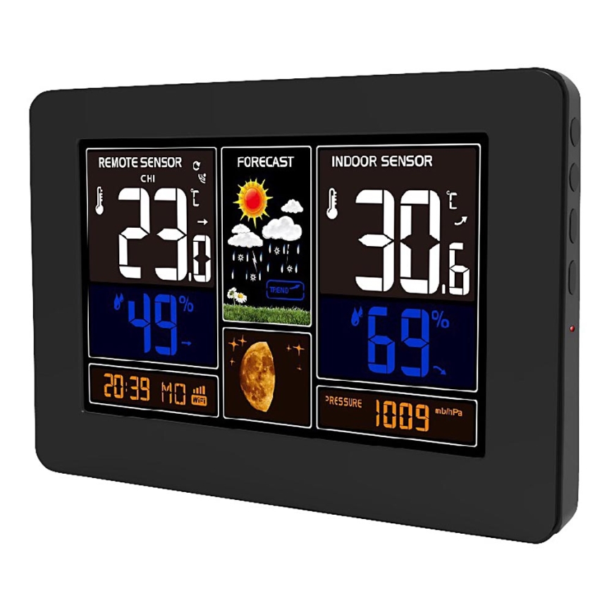 Estacion meteorologica con pantalla LCD a color 2xAA/5V + 2xAA Wi-Fi Tuya