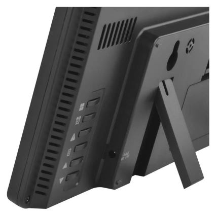 Estación meteorológica con pantalla LCD a color y despertador, 5V, 3xAAA + 2xAA, negra