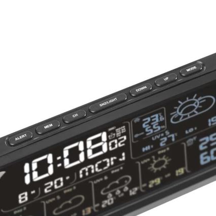 Estacion meteorologica con pantalla LCD GoSmart 230V/3xAAA + 2×AAA Wi-Fi Tuya negro