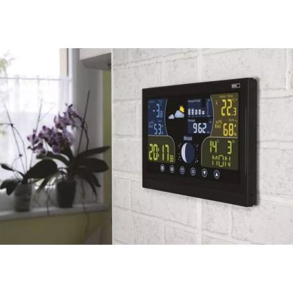 Estación meteorológica inalámbrica con despertador 3xAAA/5V + 2xAAA negro