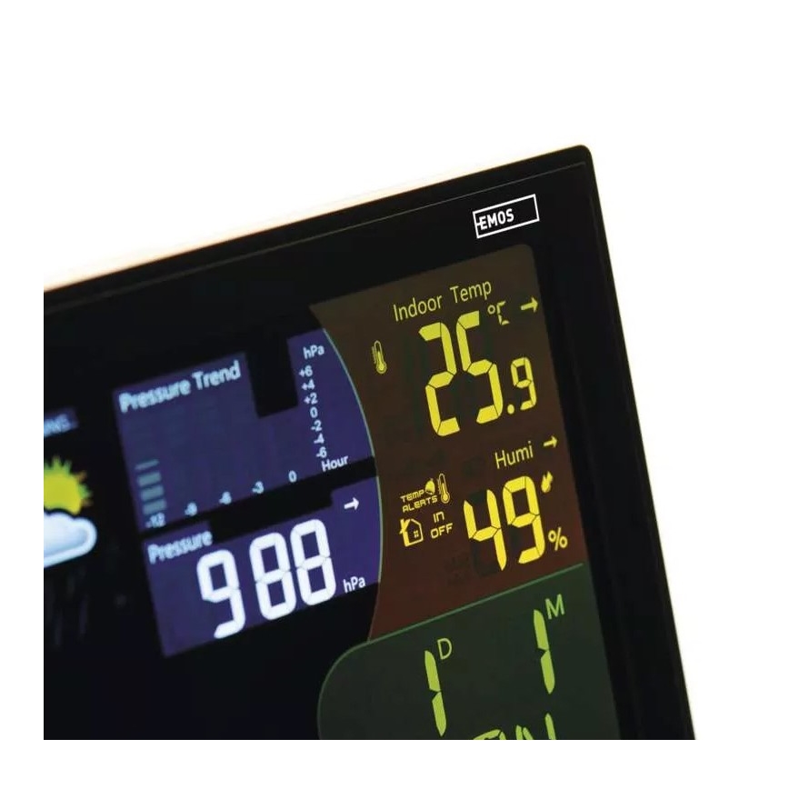 Estación meteorológica inalámbrica con despertador 3xAAA/5V + 2xAAA negro