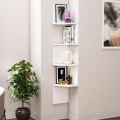 Estante de esquina de pared DESALDO 155,2x29,6 cm blanco