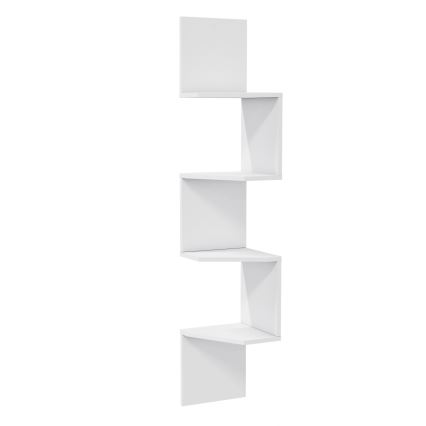 Estante de esquina de pared DESALDO 155,2x29,6 cm blanco