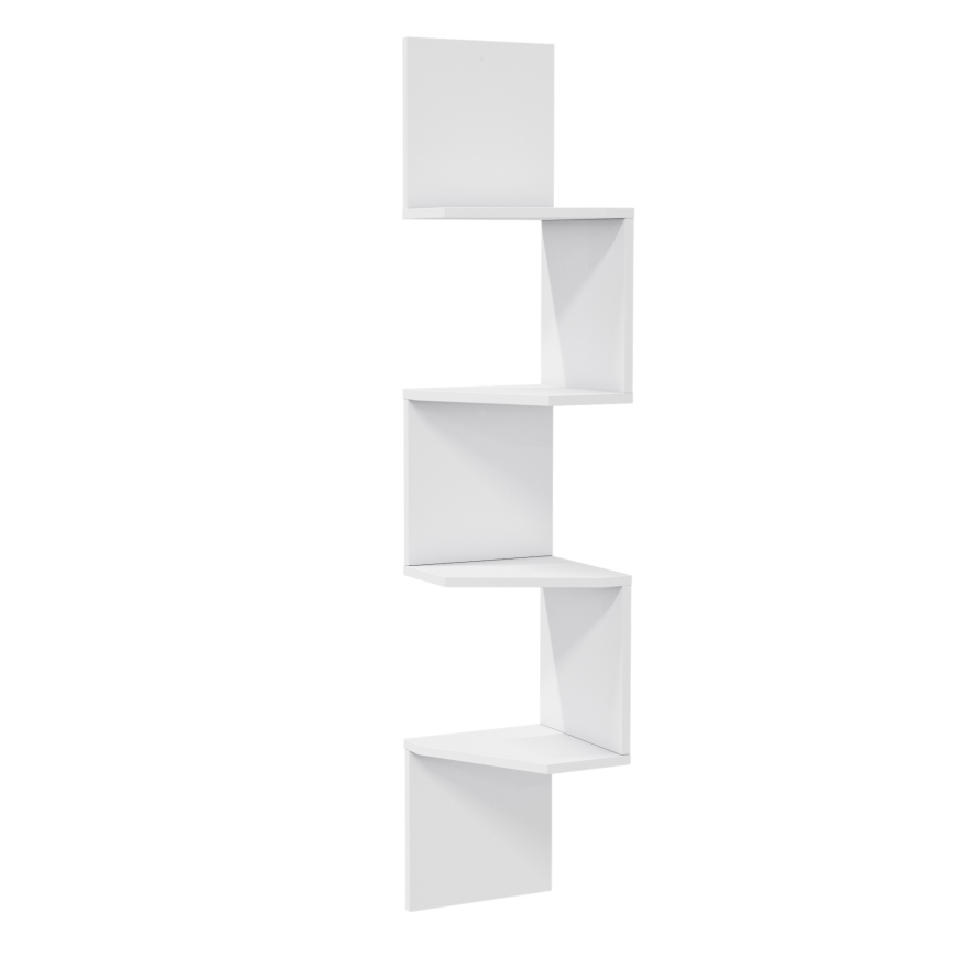 Estante de esquina de pared DESALDO 155,2x29,6 cm blanco
