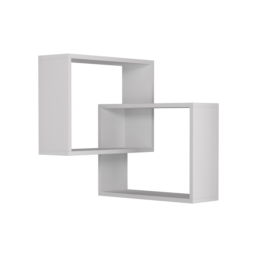 Estante de esquina de pared RING 68x68 cm blanco