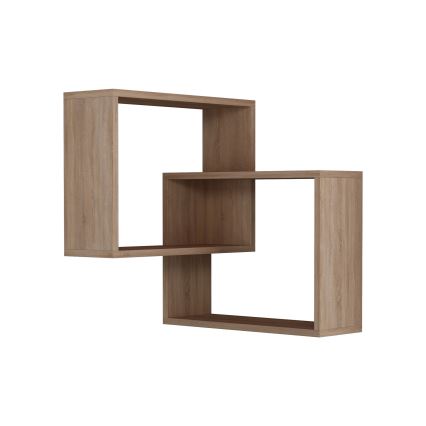 Estante de esquina de pared RING 68x68 cm marrón