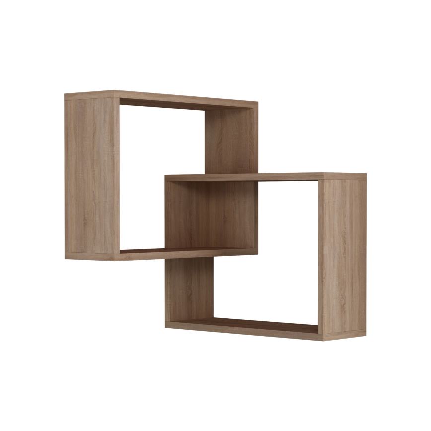 Estante de esquina de pared RING 68x68 cm marrón