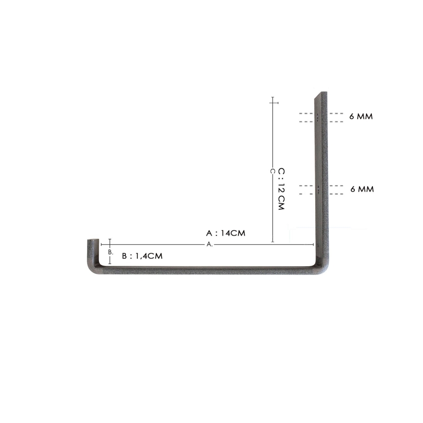 Estante de pared 16x40 cm abeto