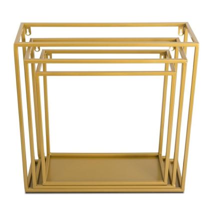 Estante de pared 35x35 cm dorado