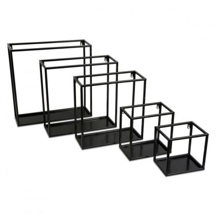 Estante de pared 35x35 cm negro
