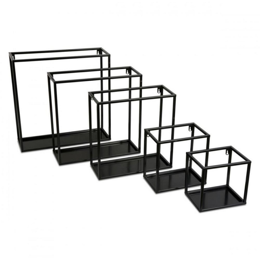 Estante de pared 35x35 cm negro
