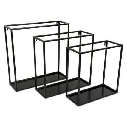 Estante de pared 35x35 cm negro