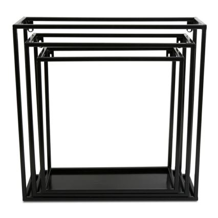 Estante de pared 35x35 cm negro