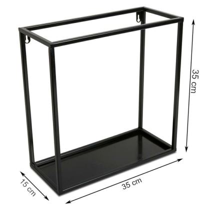 Estante de pared 35x35 cm negro