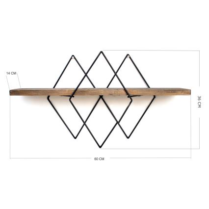 Estante de pared 36x60 cm abeto