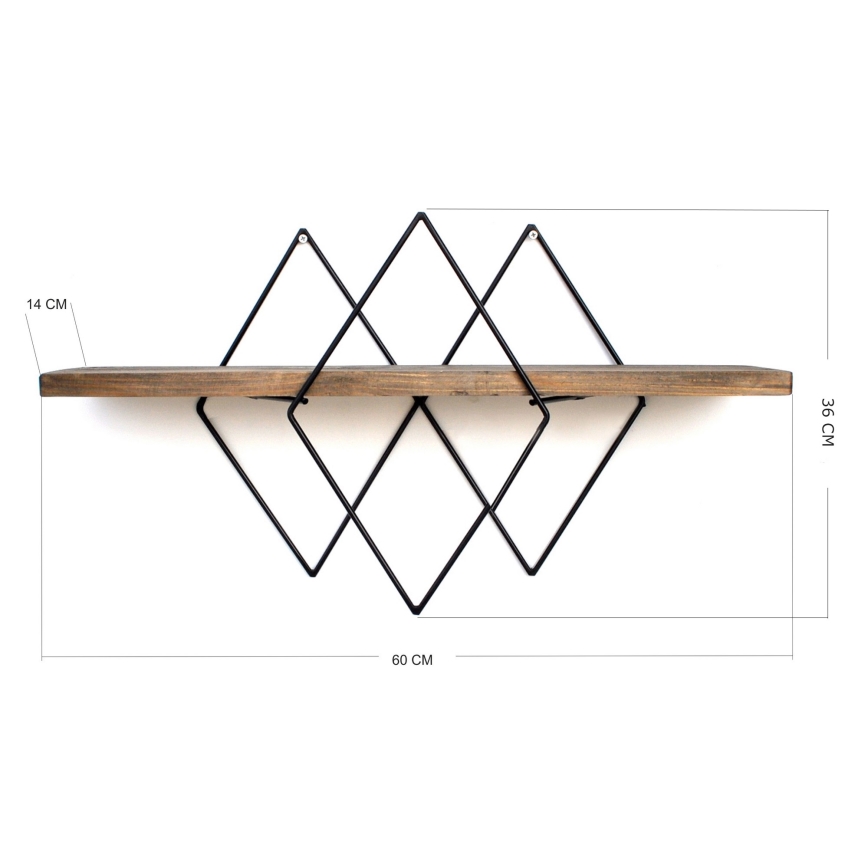 Estante de pared 36x60 cm abeto