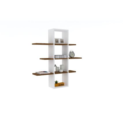Estante de pared ARDO 101x96 cm blanco/marrón