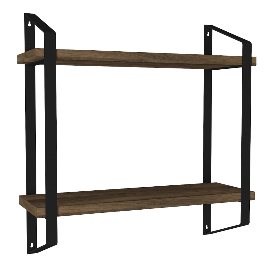 Estante de pared ARNO 47x45 cm marrón/negro