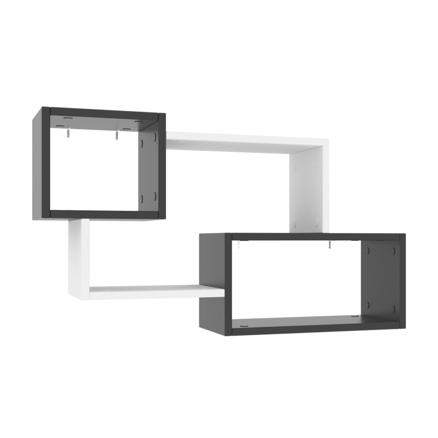 Estante de pared AYDER 51x90 cm antracita/blanco