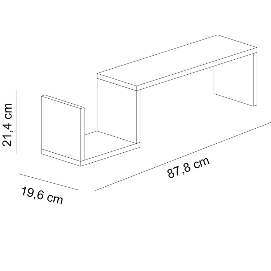 Estante de pared BIENCE 21,4x87,8 cm blanco