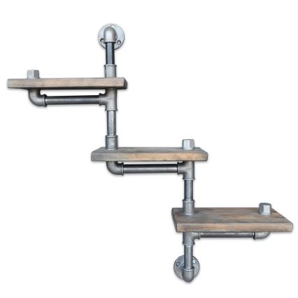 Estante de pared BORU 65x68 cm abeto/gris