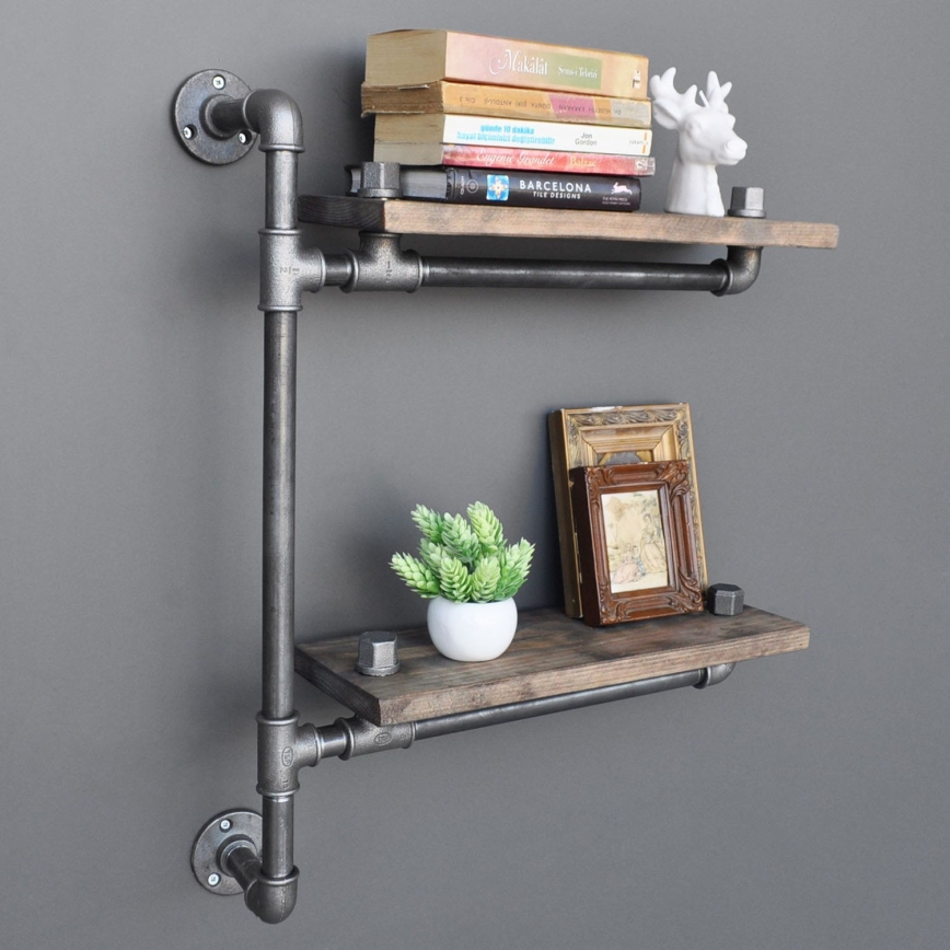 Estante de pared BORURAF 47x60 cm marrón