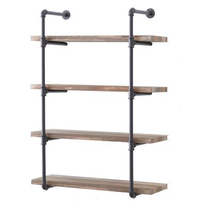 Estante de pared BORURAF 70x60 cm marrón/gris