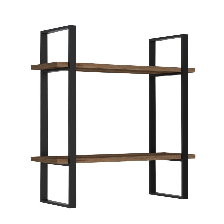 Estante de pared BUBA 70x70 cm marrón/antracita